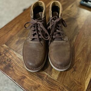 Clarks Dark Brown Leather Boots